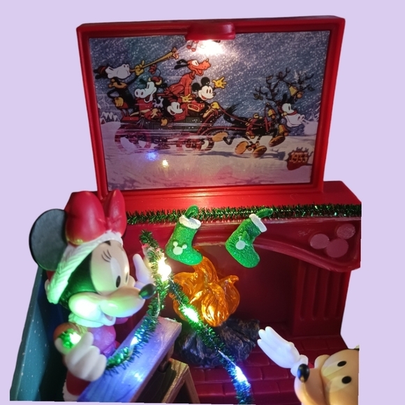 Disney mickey & minnie mouse string garland christmas fireplace "9"inch - Picture 4 of 10